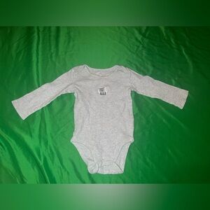Cozy Gray Long Sleeve Baby Bodysuit 18 Months